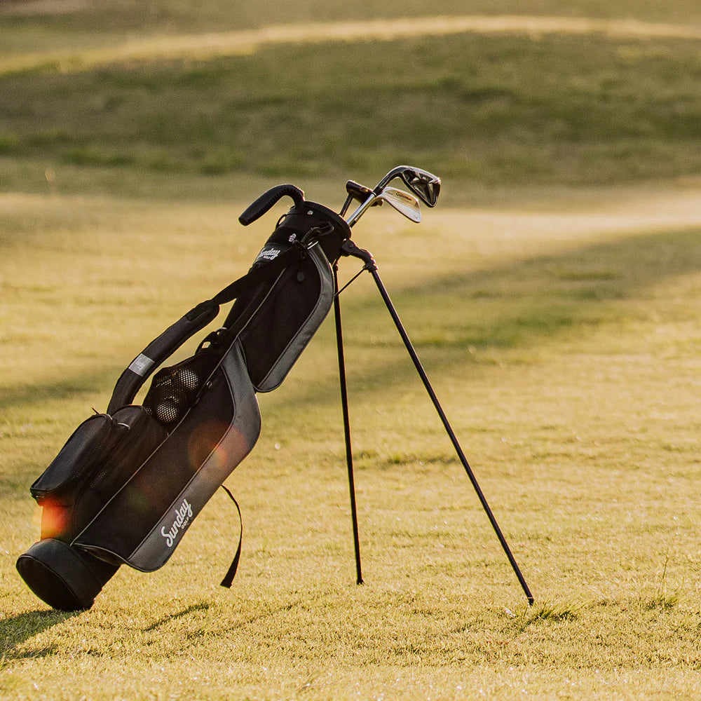Sunday Golf The Loma Matte Black Golf Bag by Vertical Groove Golf (VGG)