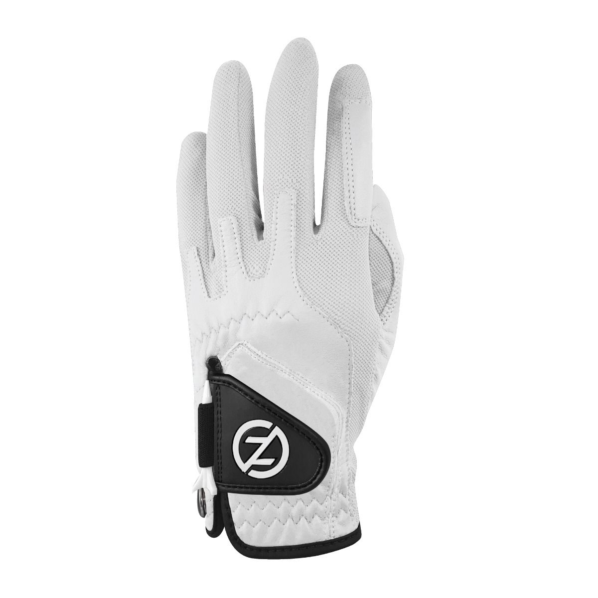 Zero Friction Men's Cabretta Elite Leather Glove White by Vertical Groove Golf (VGG)